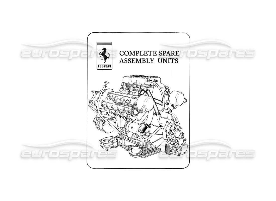 ferrari mondial 3.0 qv (1984) spare assembly units - mechanical part diagram