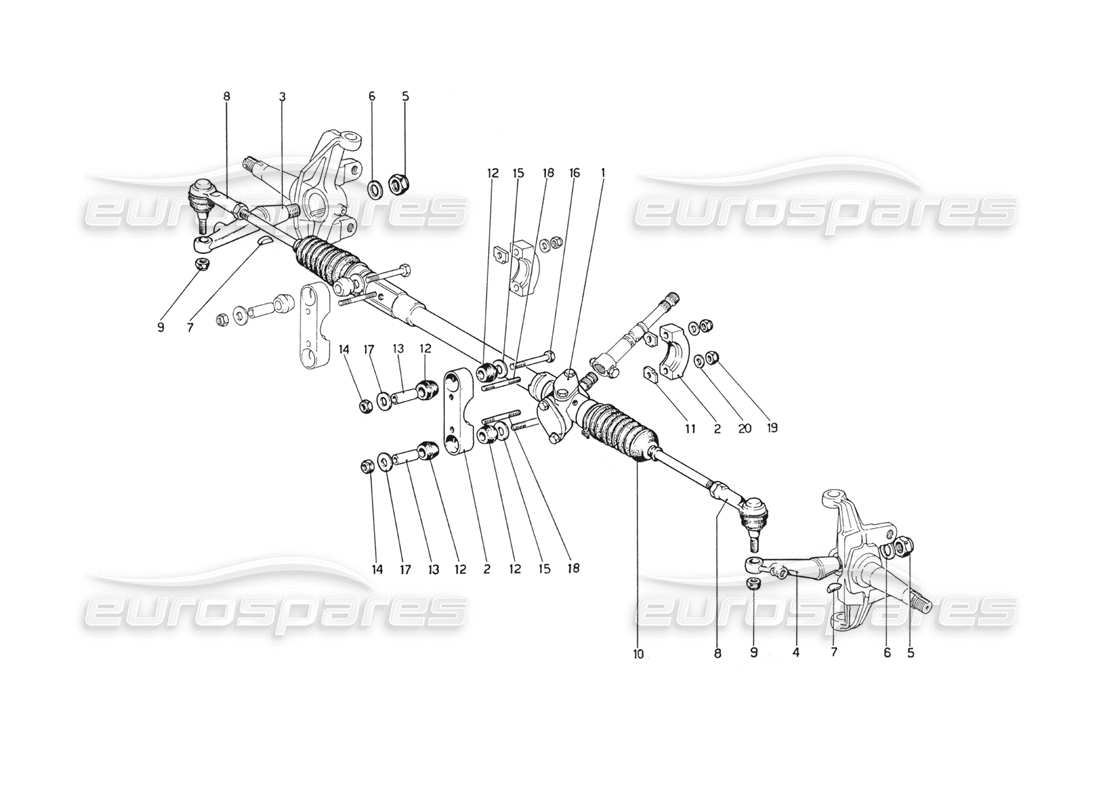 a part diagram from the ferrari 208 gt4 dino (1975) parts catalogue