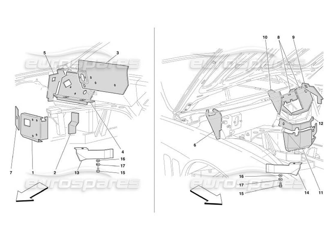 a part diagram from the ferrari 575 superamerica parts catalogue