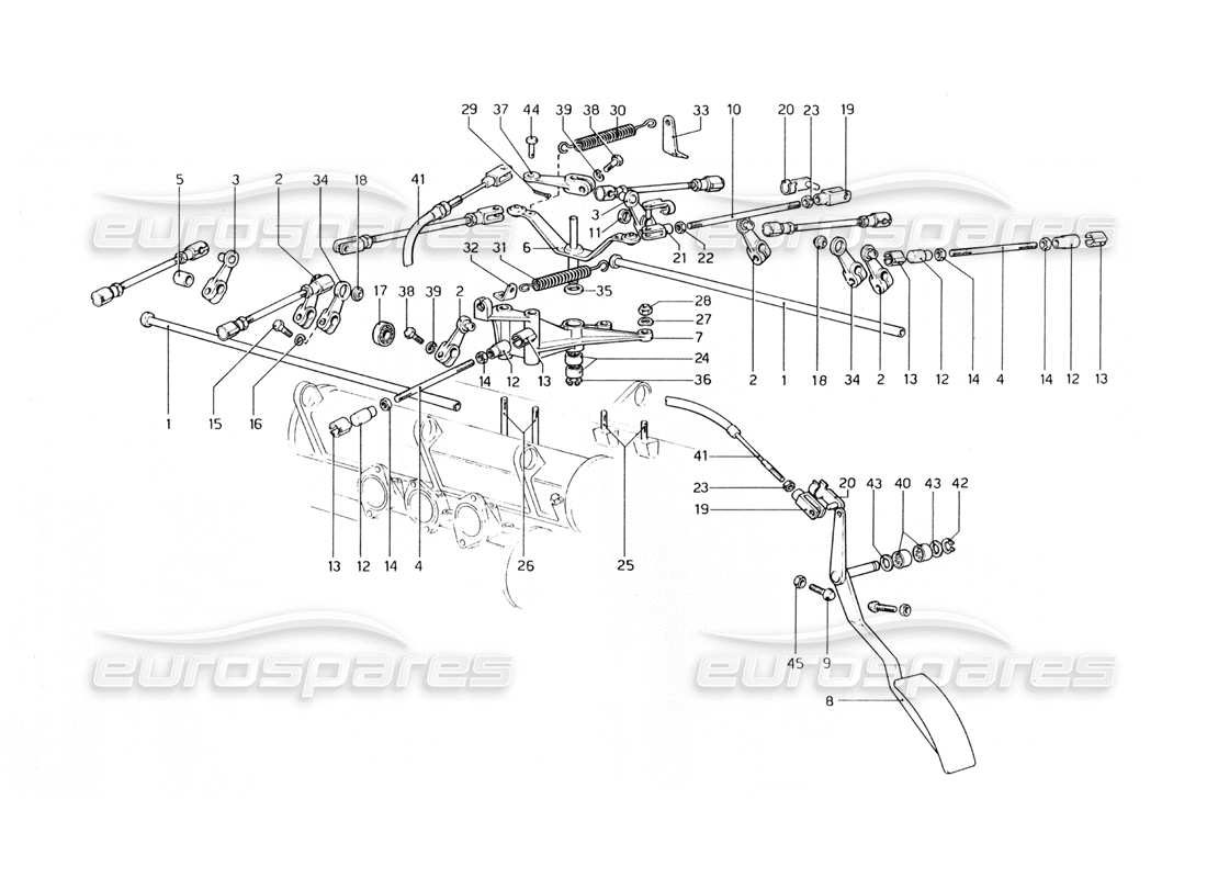 a part diagram from the ferrari 400 gt (mechanical) parts catalogue