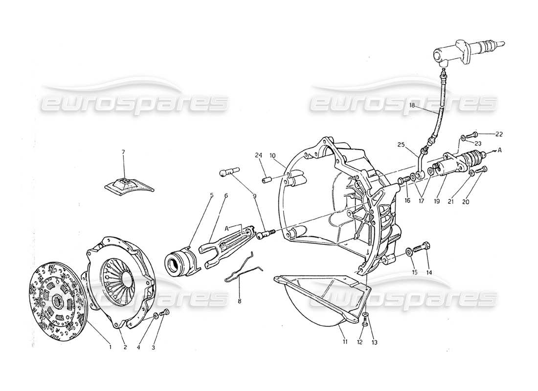 maserati 2.24v clutch part diagram