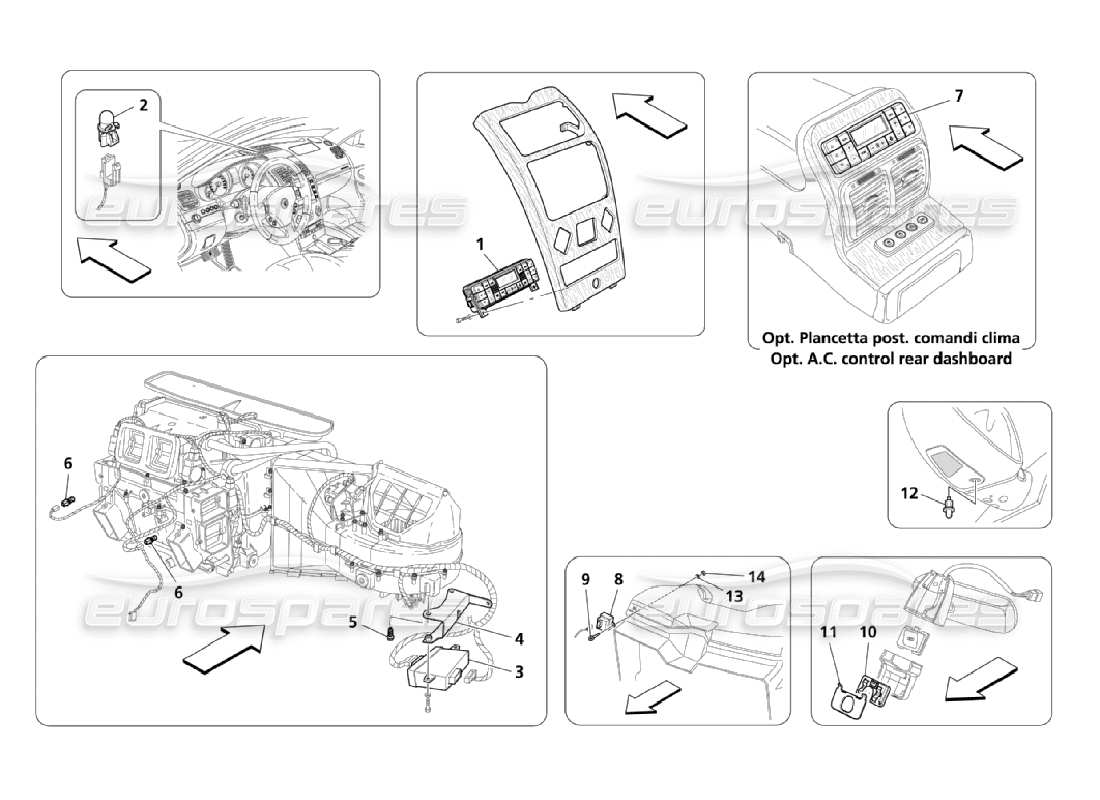 maserati qtp. (2006) 4.2 a.c. group: electronic control part diagram