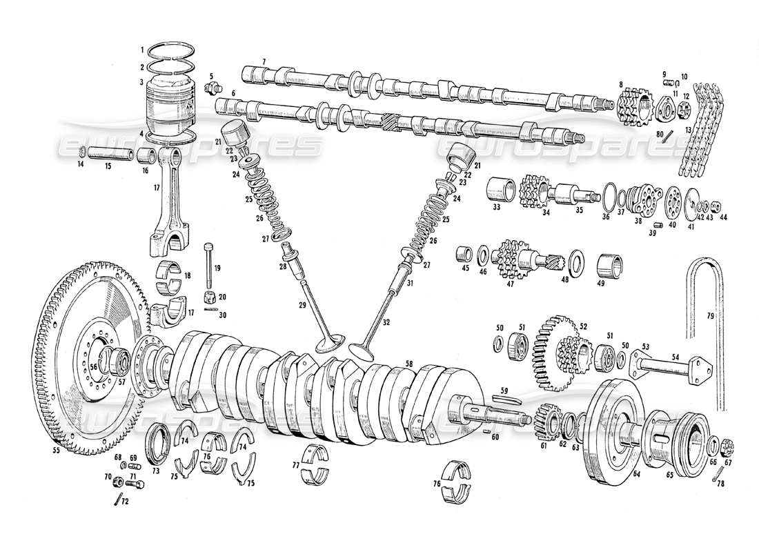 maserati mistral 3.7 moving parts part diagram