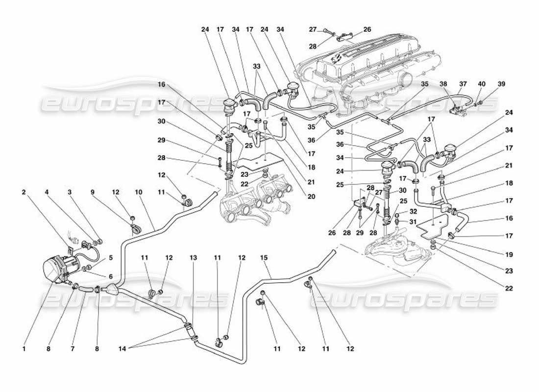 ferrari 575 superamerica secondary air pump part diagram