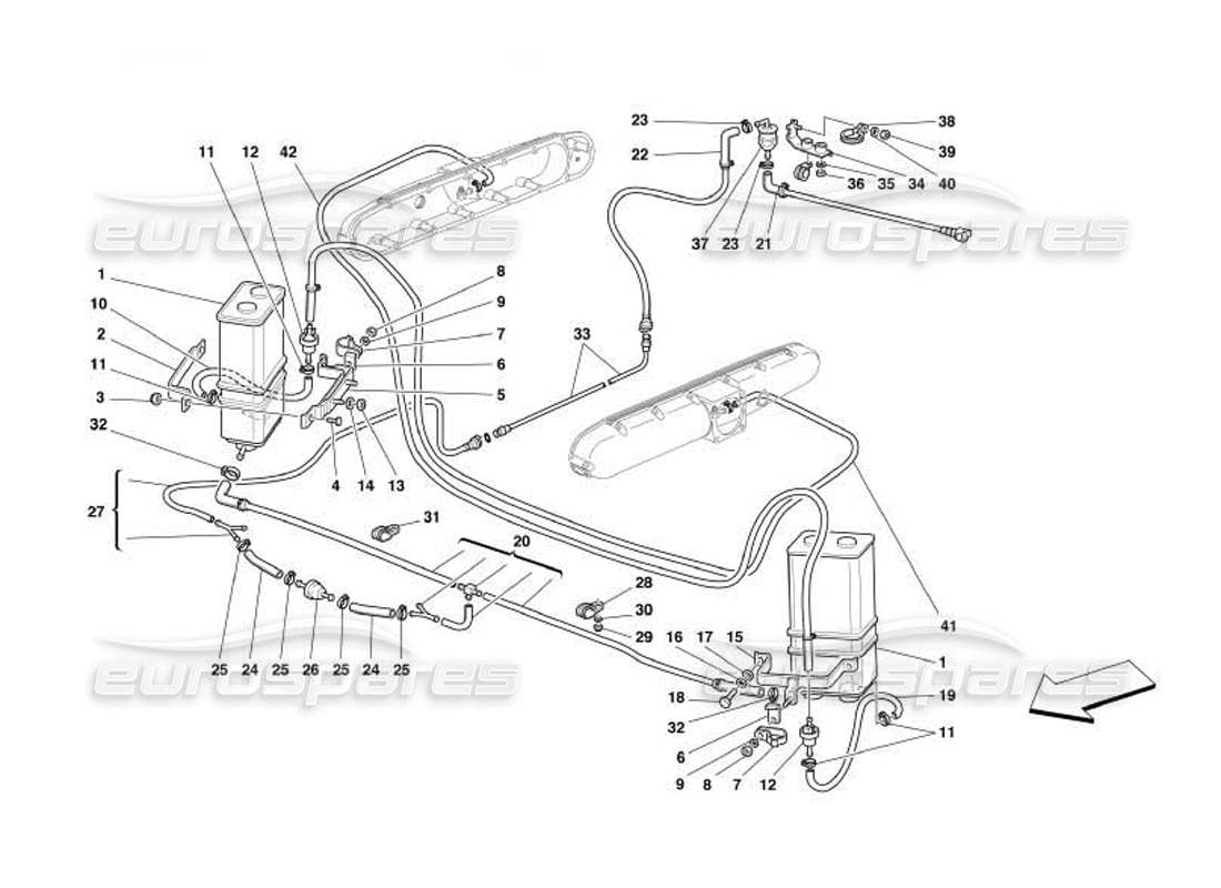 ferrari 550 barchetta antievaporation device -not for usa and cdn- part diagram