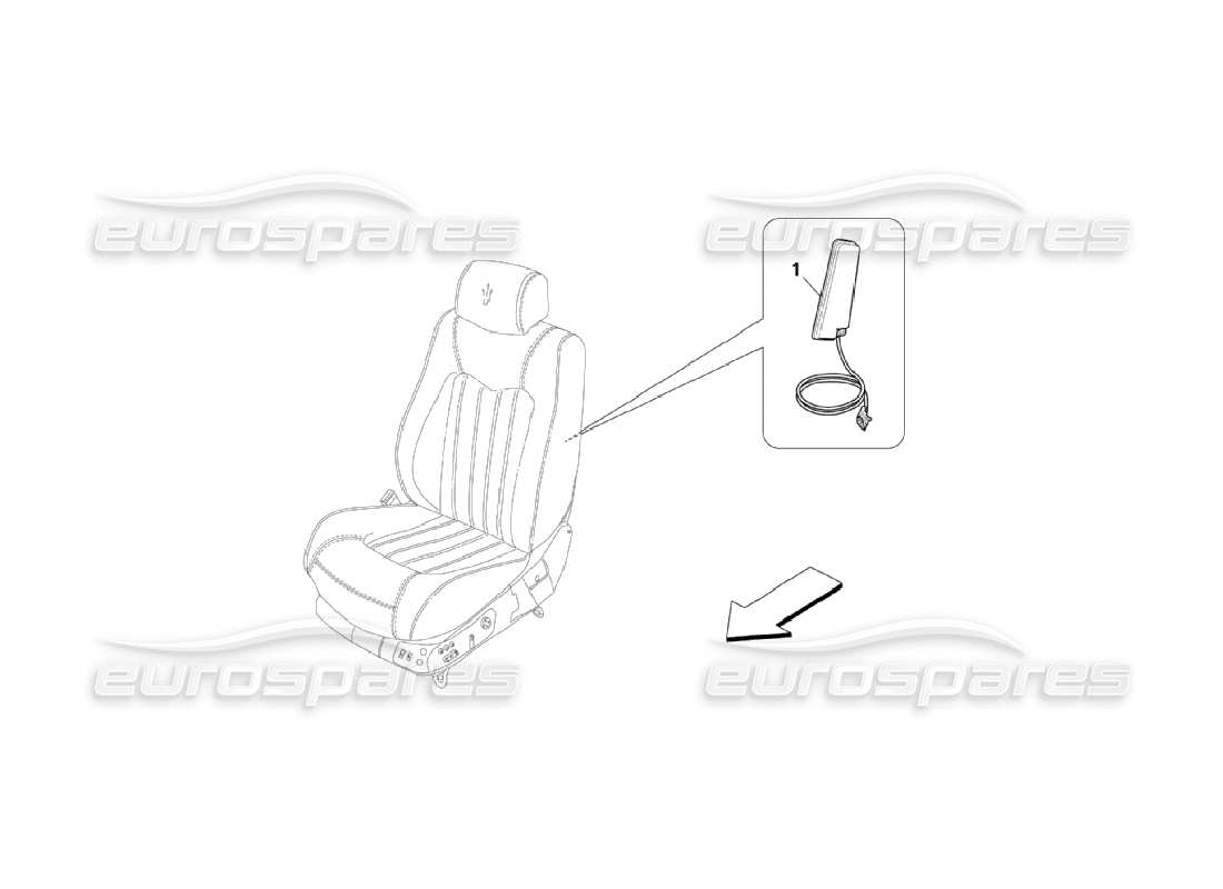 maserati qtp. (2006) 4.2 front side-bag system part diagram