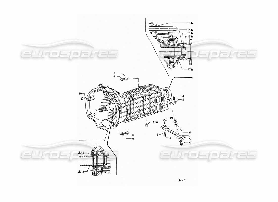 maserati qtp v6 (1996) getrag manual transmission 6 speed parts diagram