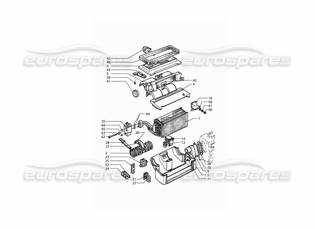 maserati qtp. 3.2 v8 (1999) automatic air conditioner assy (rh drive) part diagram