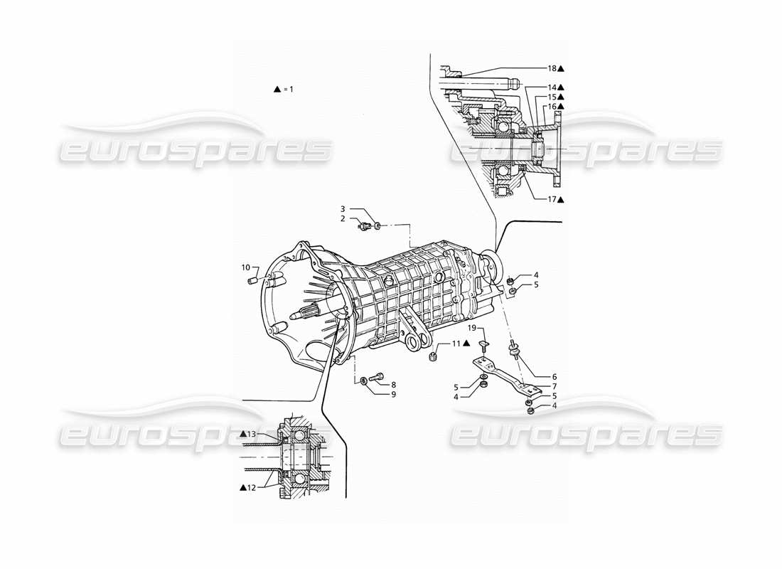 maserati ghibli 2.8 (abs) getrag manual transmission 6 speed part diagram