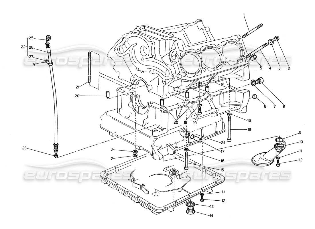 maserati biturbo spider fastening sand block accessories parts diagram