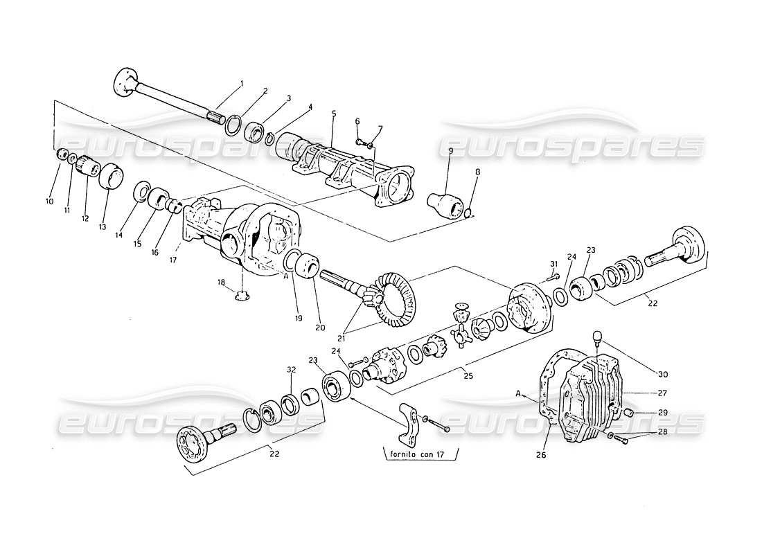 maserati biturbo 2.5 (1984) differential part diagram