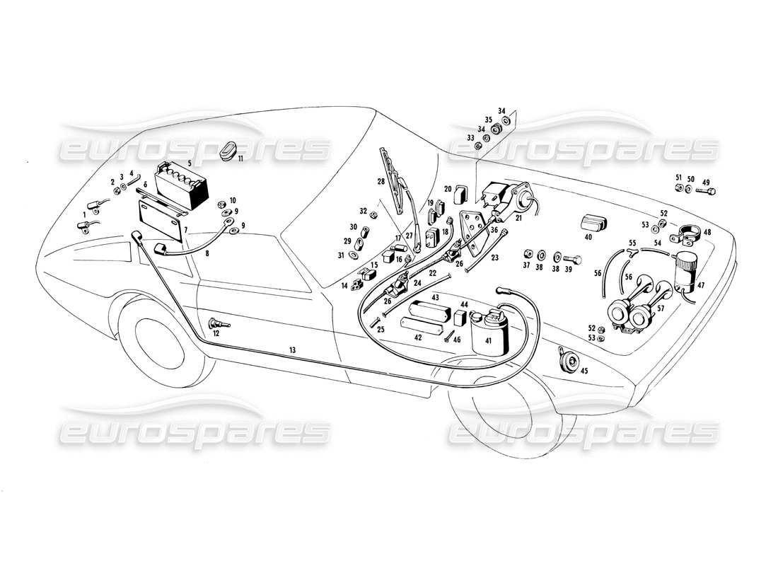 maserati ghibli 4.7 / 4.9 electrical equipment part diagram