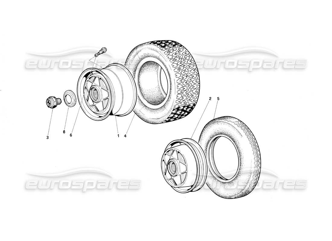 ferrari testarossa (1987) wheels part diagram