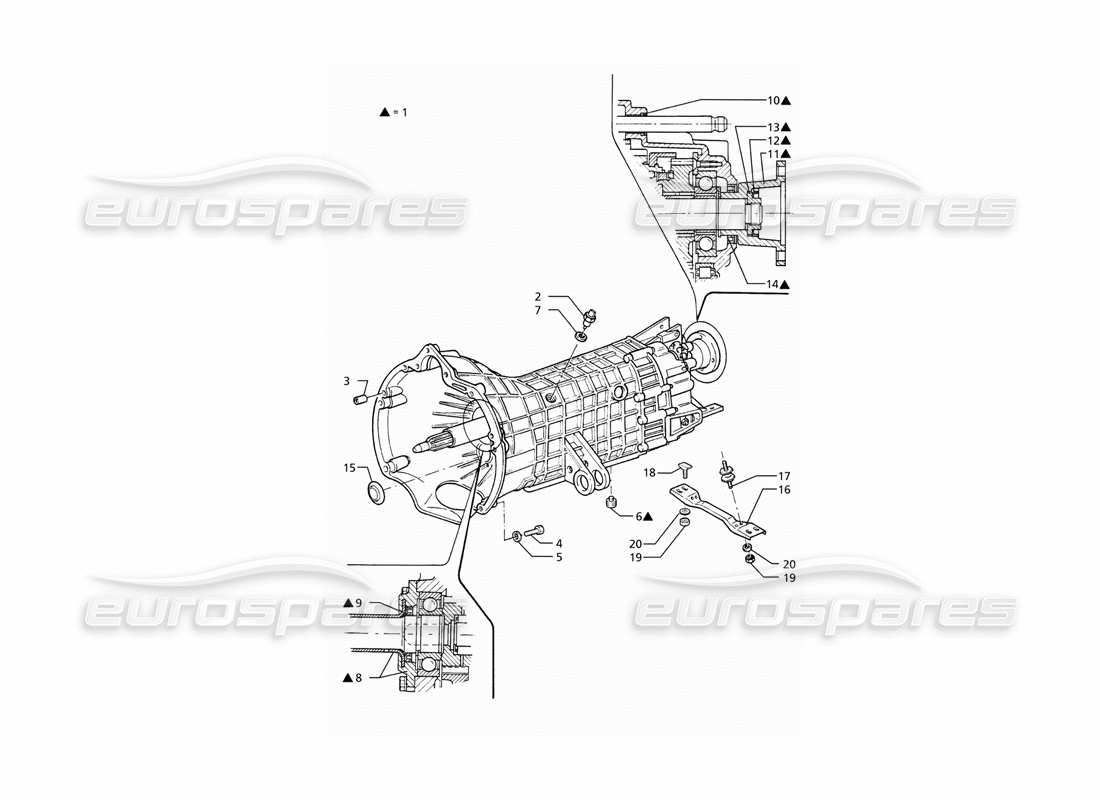 maserati ghibli 2.8 (abs) getrag manual transmission 5 speed part diagram