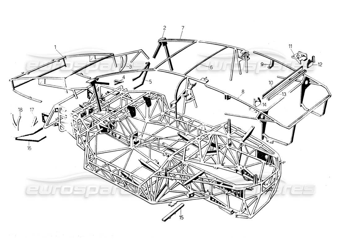 lamborghini countach lp400 chassis part diagram