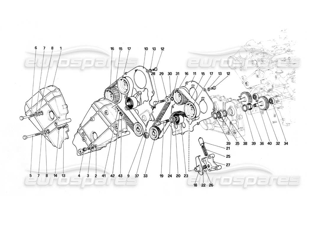 ferrari mondial 3.0 qv (1984) timing system - controls part diagram