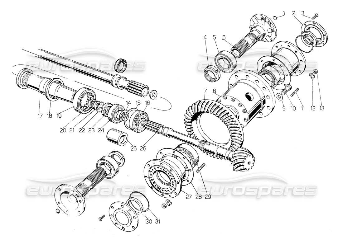 lamborghini countach lp400 differential part diagram