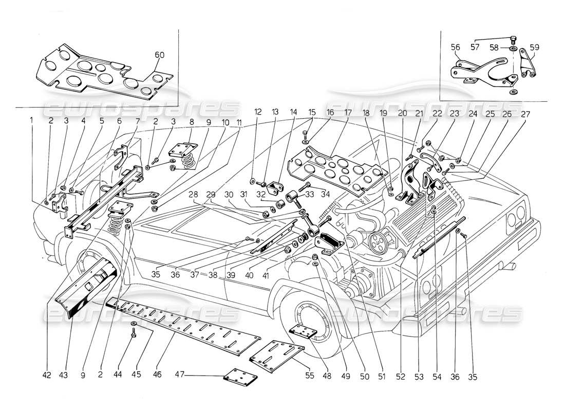 lamborghini jalpa 3.5 (1984) chassis part diagram