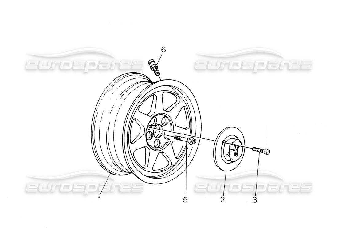 maserati 418 / 4.24v / 430 wheel rims part diagram