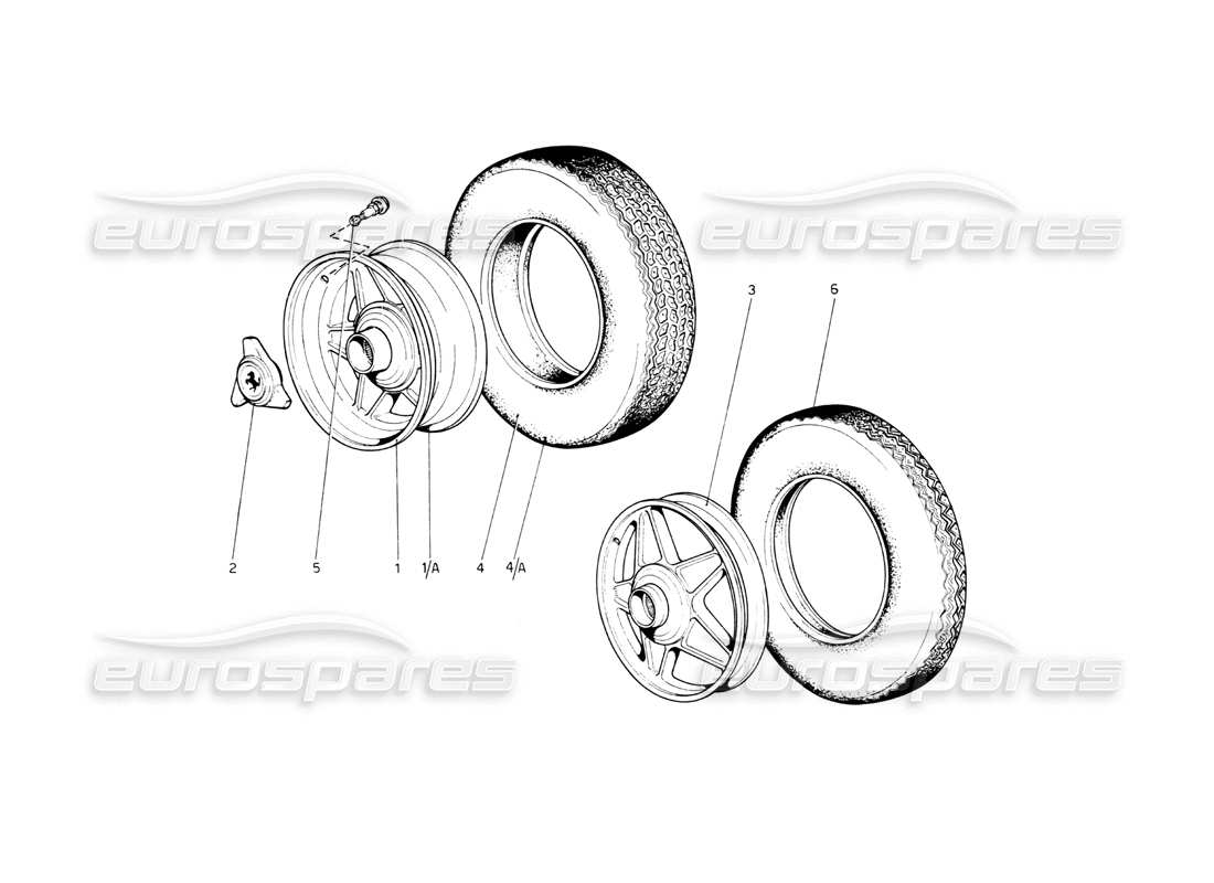 ferrari 512 bb wheels part diagram