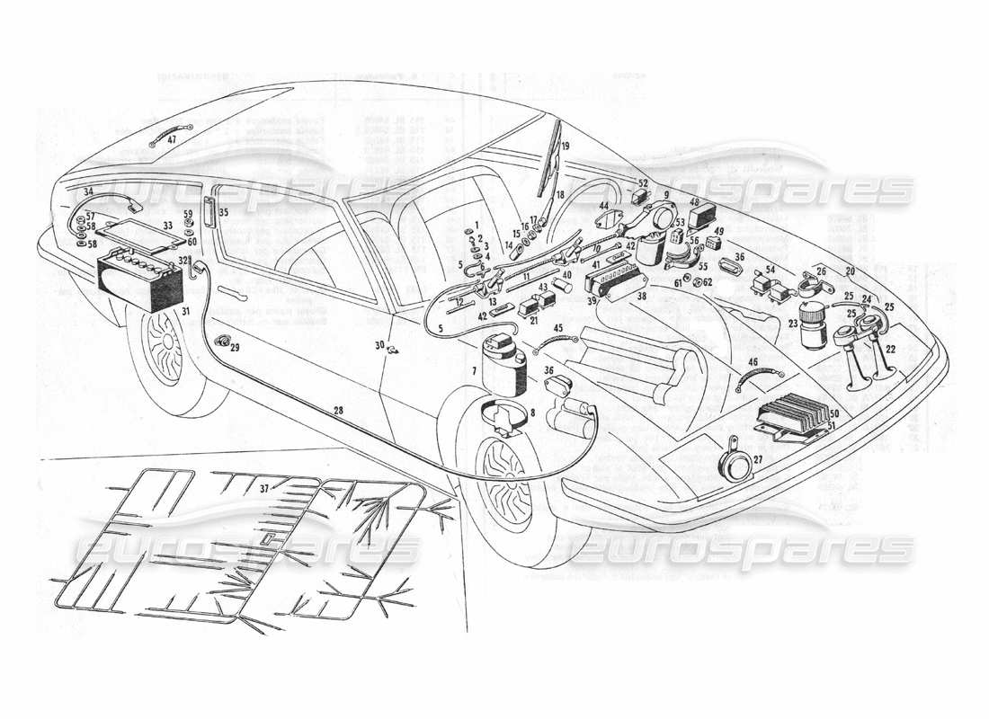 maserati indy 4.2 electrical equipment part diagram