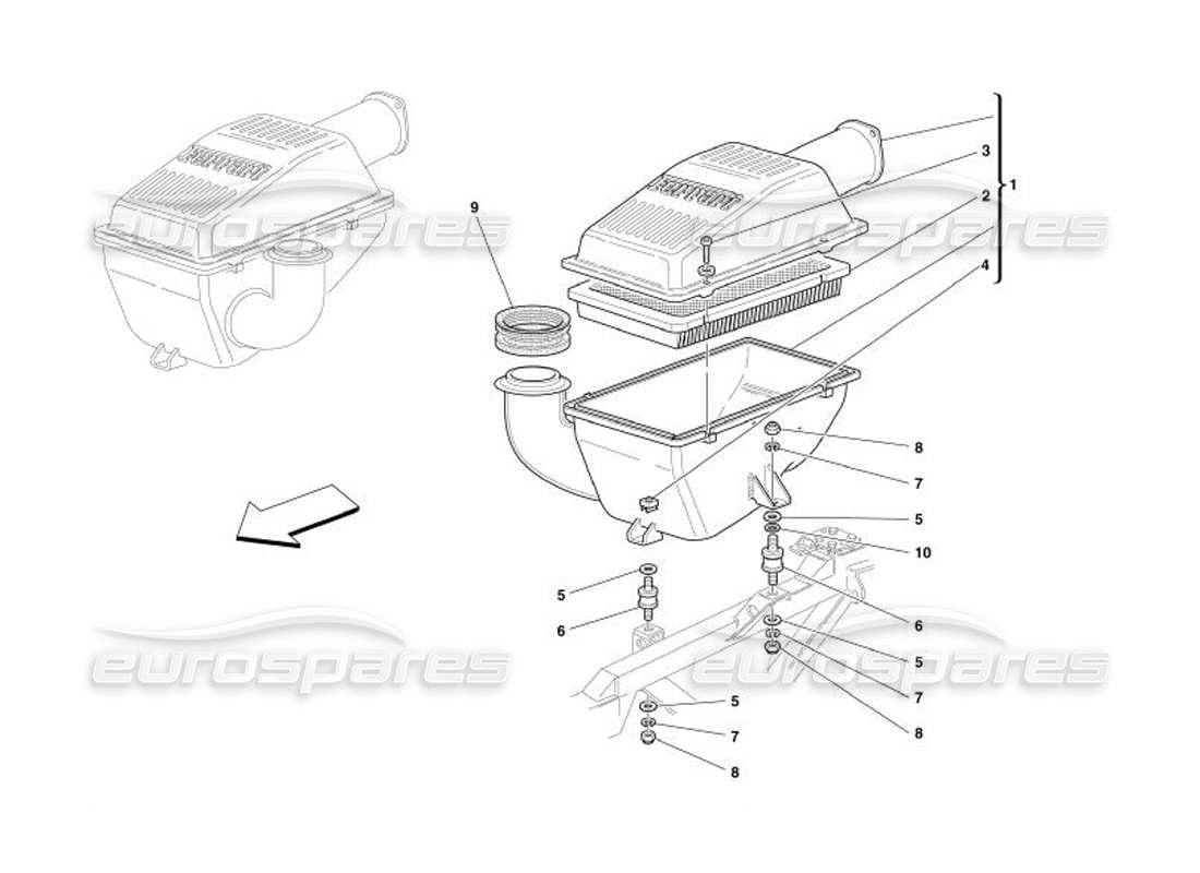 ferrari 575 superamerica air intake part diagram