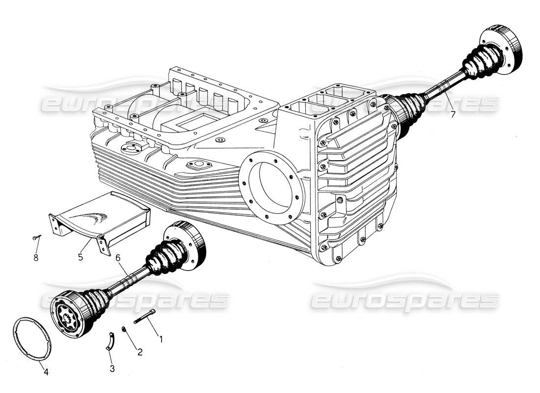 lamborghini countach lp400 drive - shafts part diagram