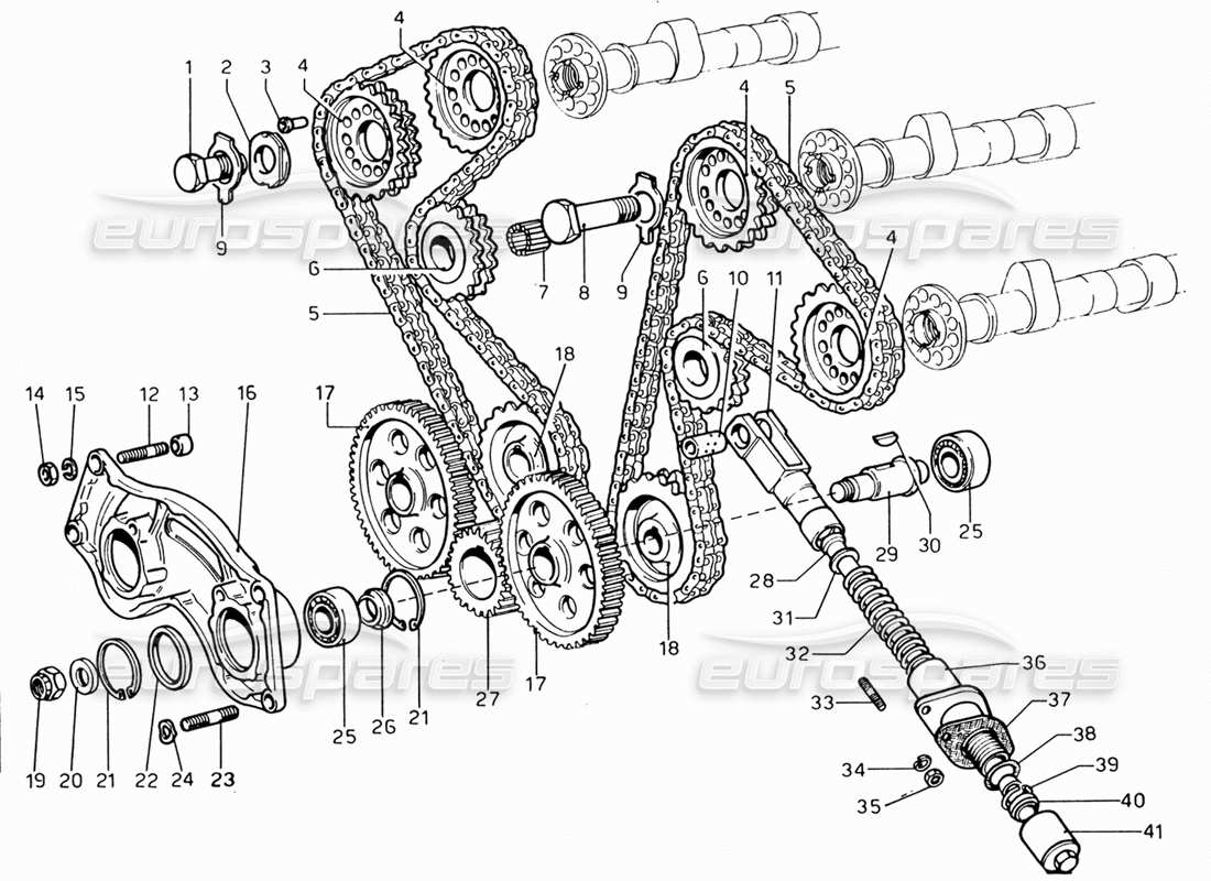 ferrari 206 gt dino (1969) timing control part diagram