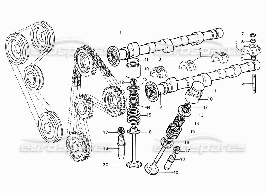 ferrari 206 gt dino (1969) timing part diagram