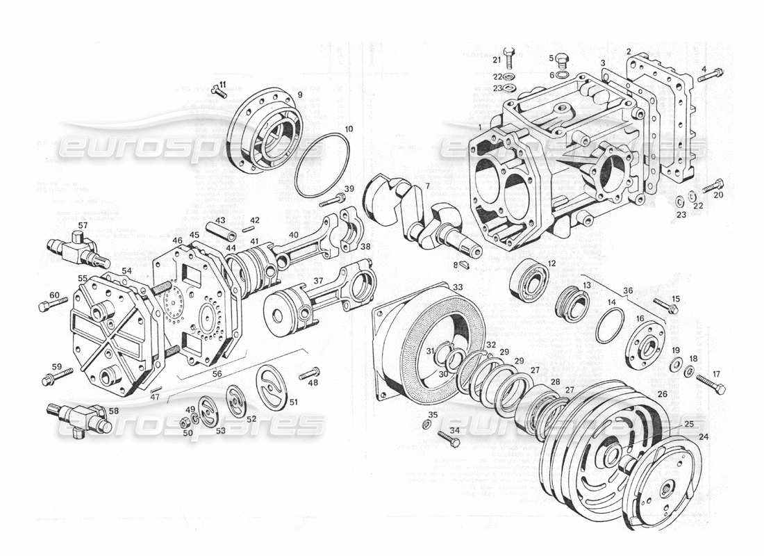 maserati indy 4.2 conditioning compressor part diagram