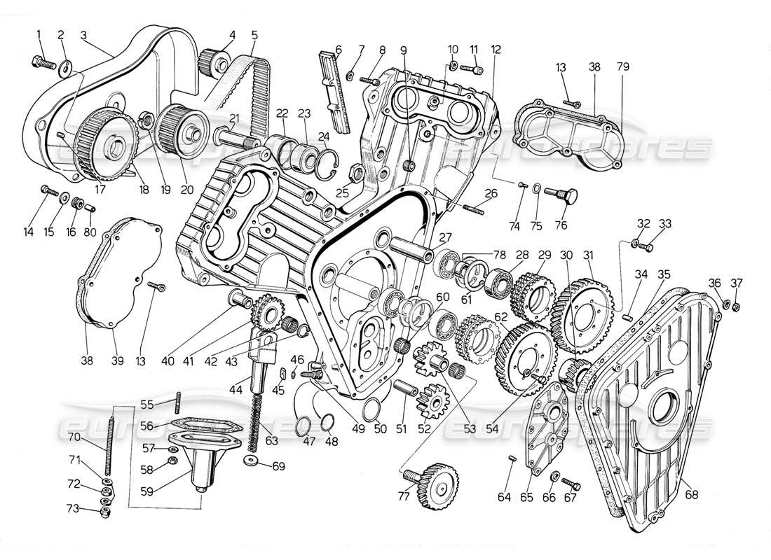 lamborghini jalpa 3.5 (1984) distribution part diagram