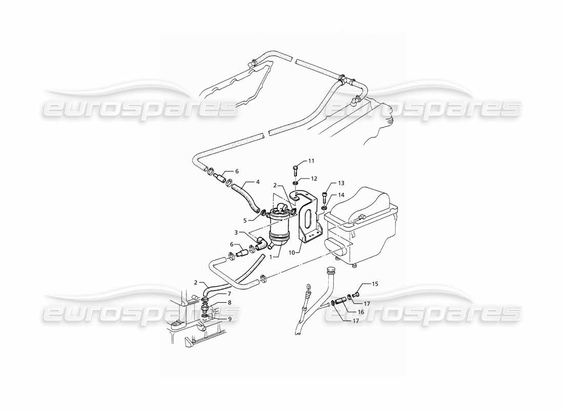 maserati ghibli 2.0 cup oil vapours recovery part diagram