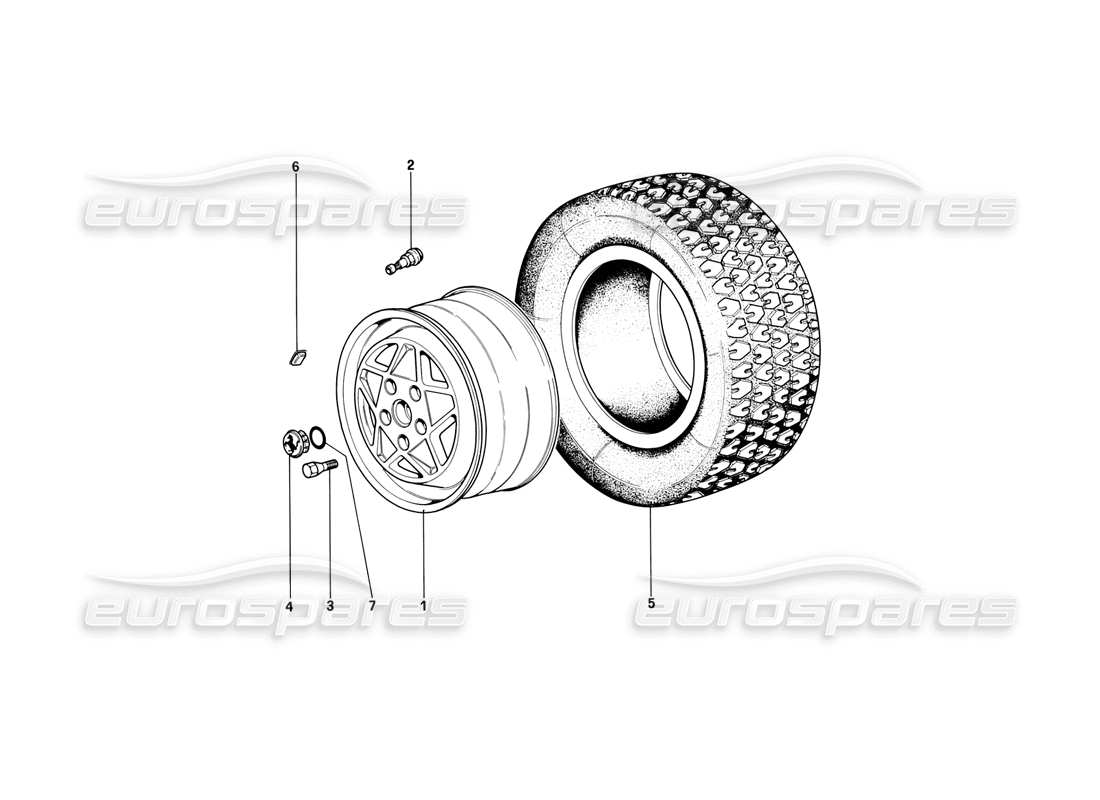 ferrari mondial 3.2 qv (1987) wheels part diagram