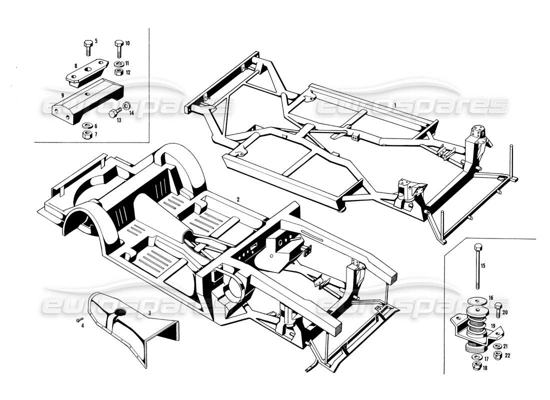 maserati ghibli 4.7 / 4.9 frame part diagram