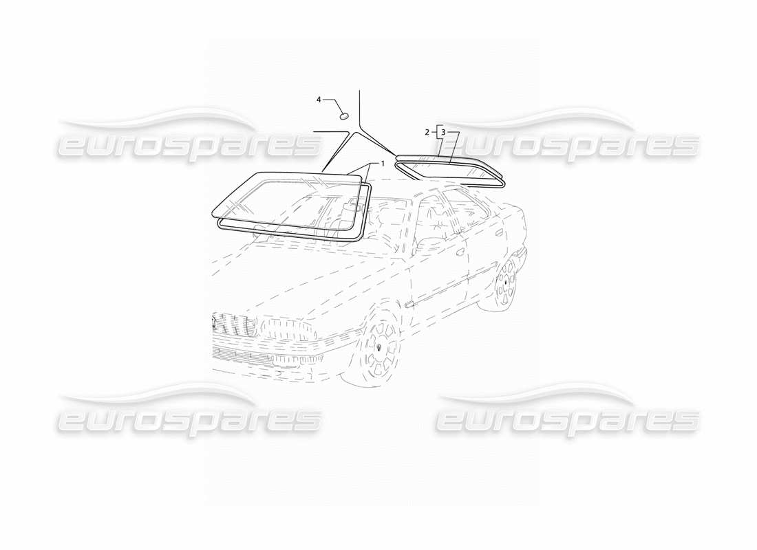 maserati qtp v6 (1996) fixed windows parts diagram