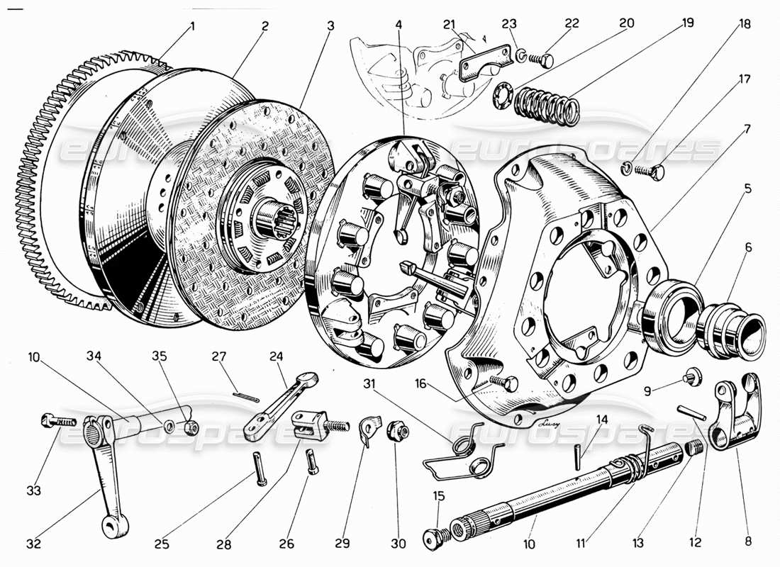 ferrari 330 gt 2+2 clutch part diagram