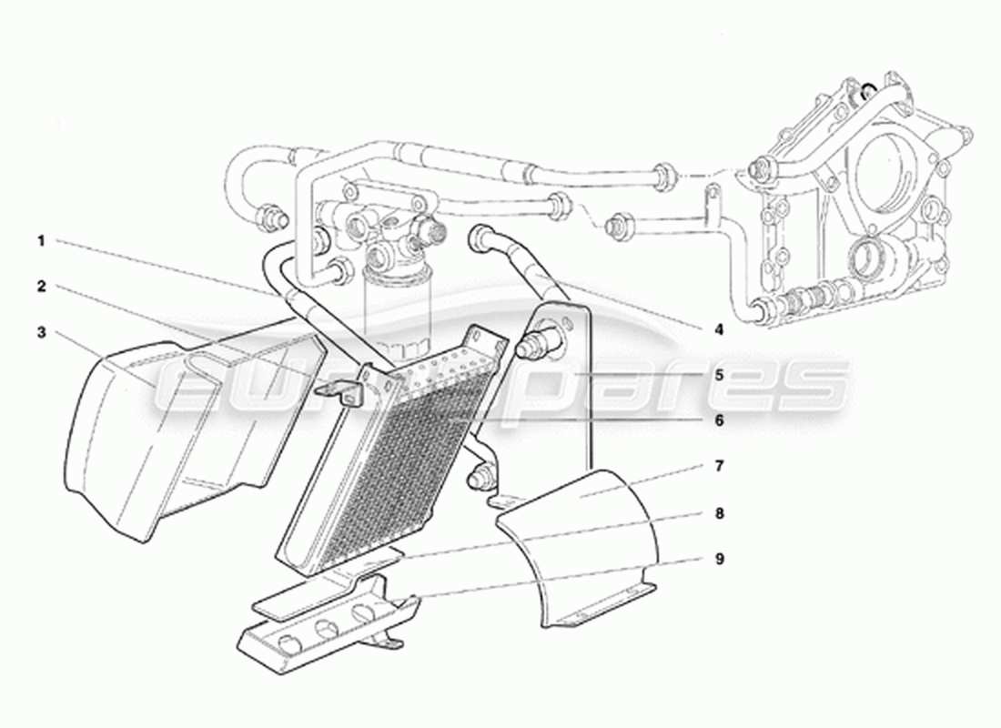 lamborghini diablo vt (1994) engine oil system (valid for canada version - april 1994) part diagram