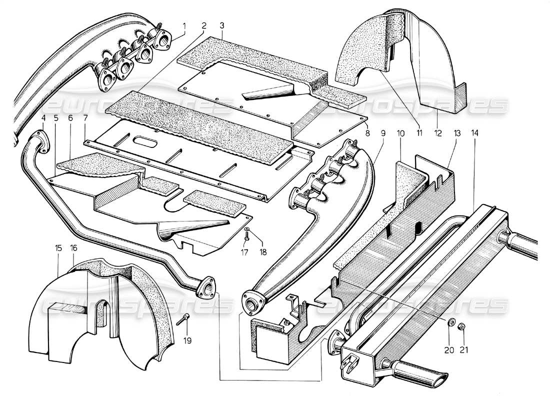 lamborghini jalpa 3.5 (1984) special fitting (valid for switzerland) part diagram