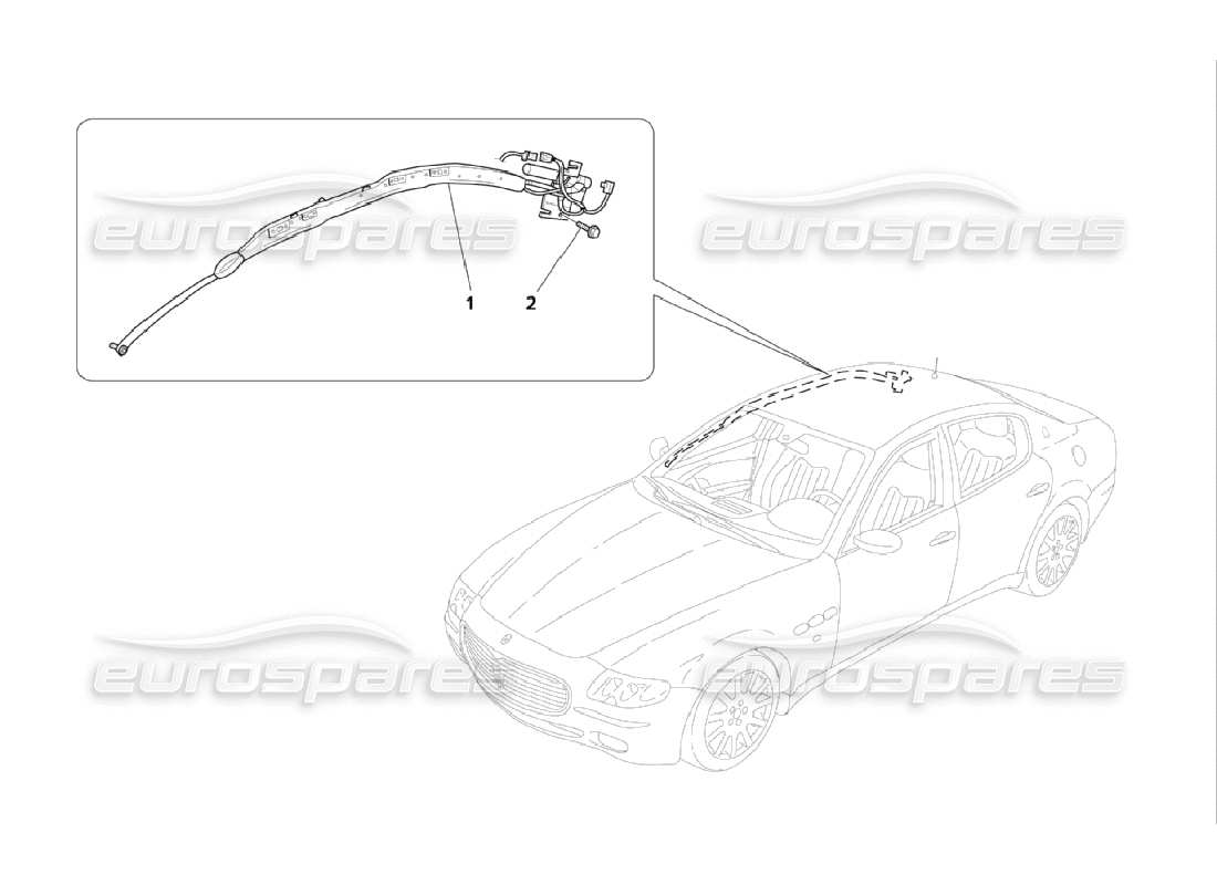 maserati qtp. (2006) 4.2 window-bag system part diagram