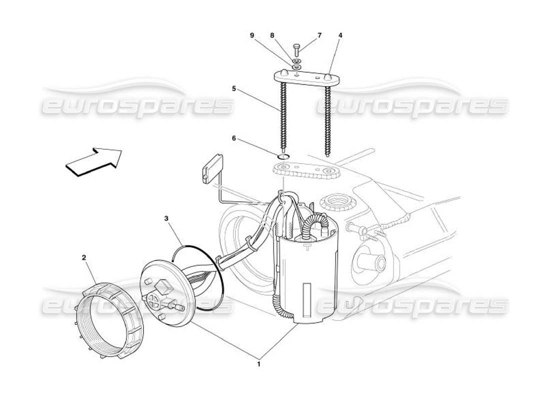 ferrari 575 superamerica fuel pump part diagram