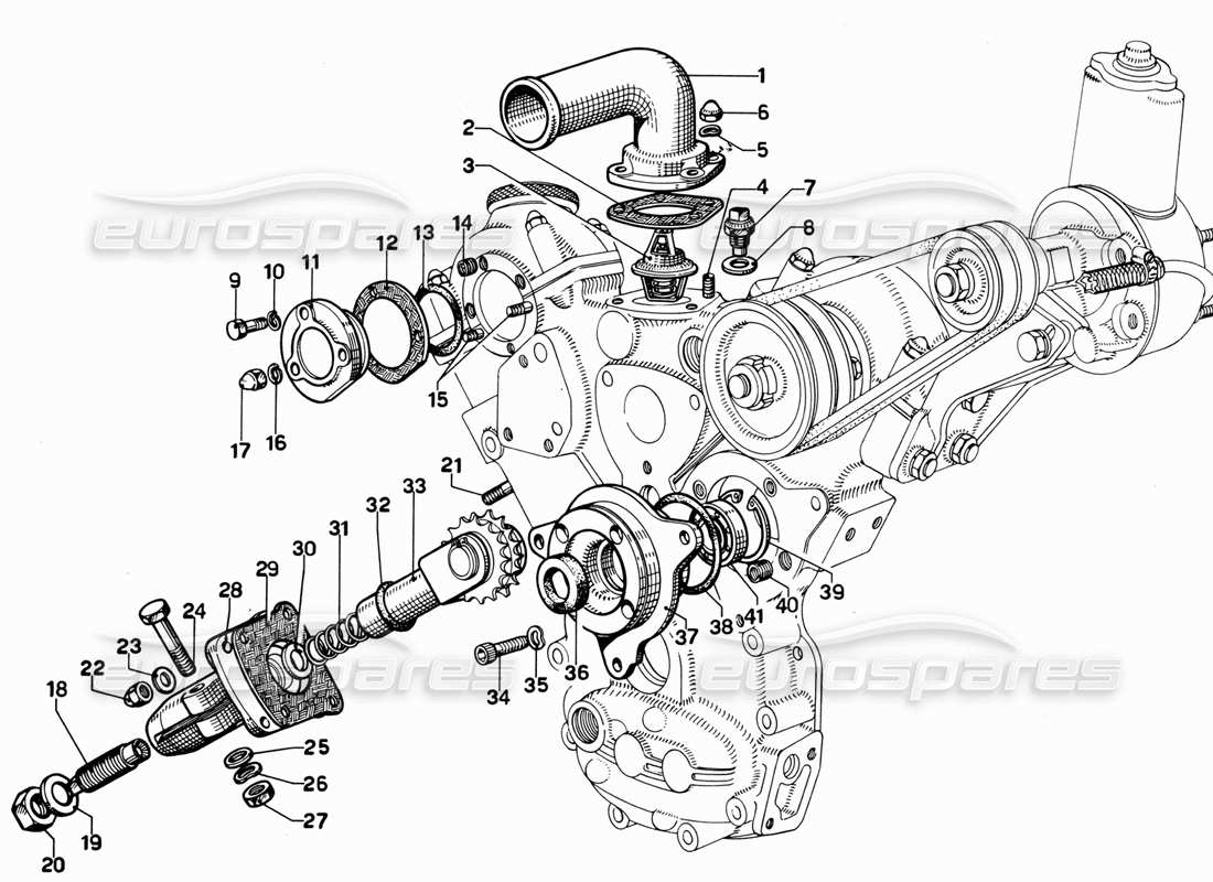 ferrari 365 gt 2+2 (mechanical) timing (accessories) part diagram