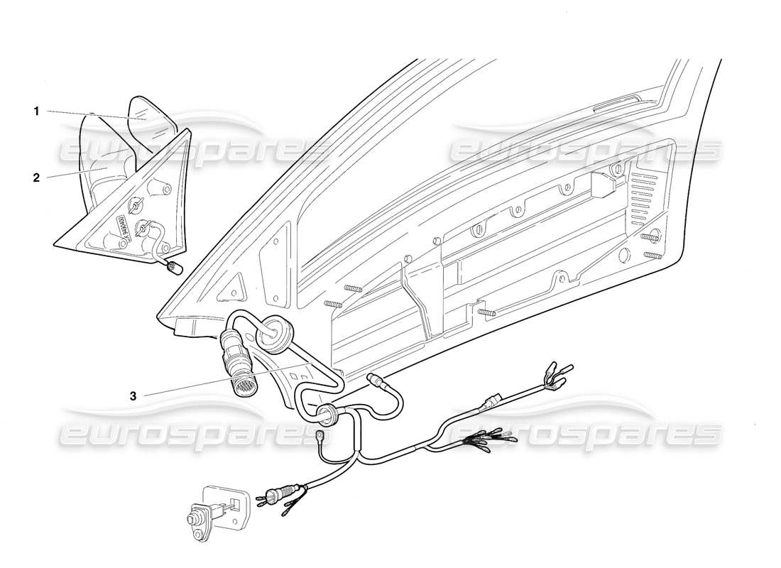 lamborghini diablo vt (1994) doors (valid for rh d. version - april 1994) part diagram