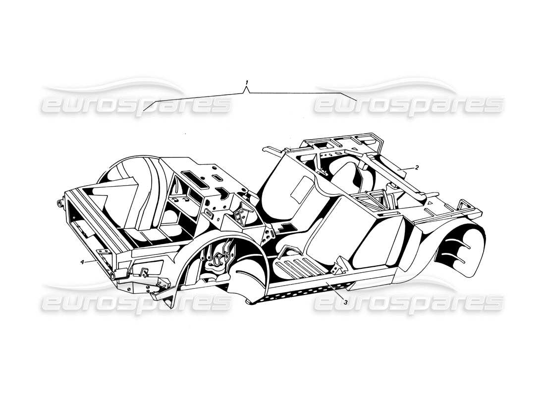 maserati bora (usa variants) frame part diagram