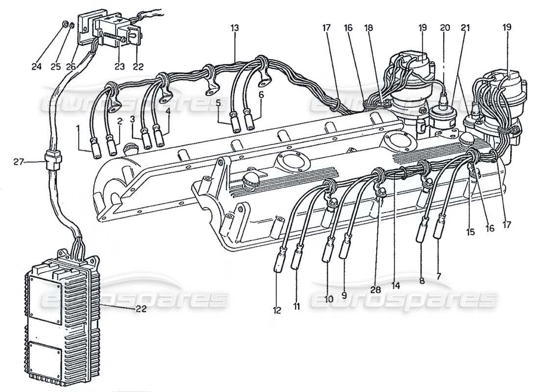 ferrari 365 gt 2+2 (mechanical) ignition part diagram