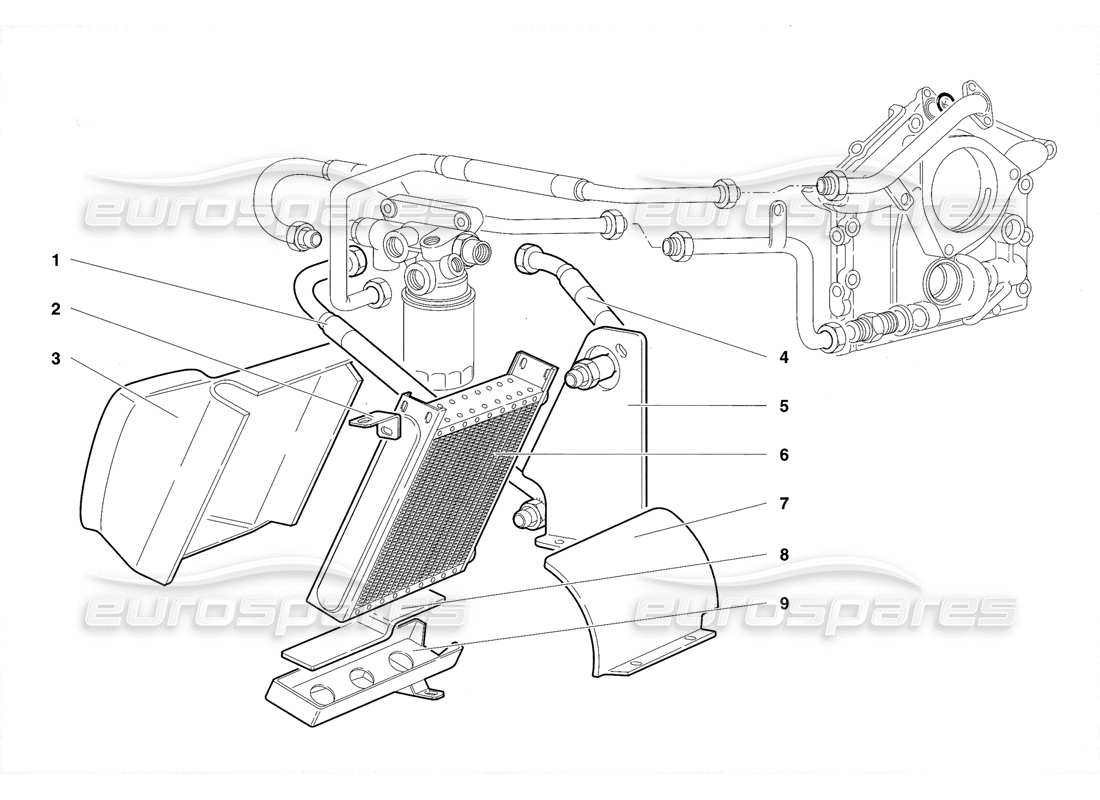 lamborghini diablo vt (1994) engine oil system (valid for usa version - april 1994) part diagram