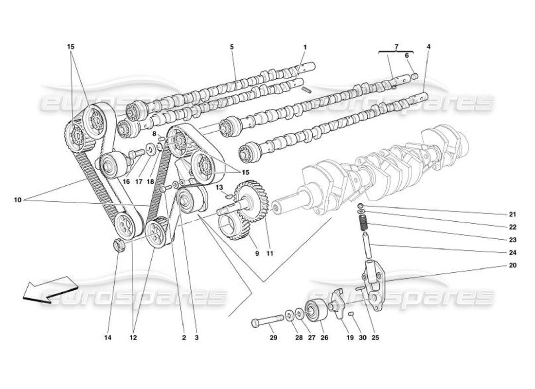 ferrari 575 superamerica timing - controls part diagram