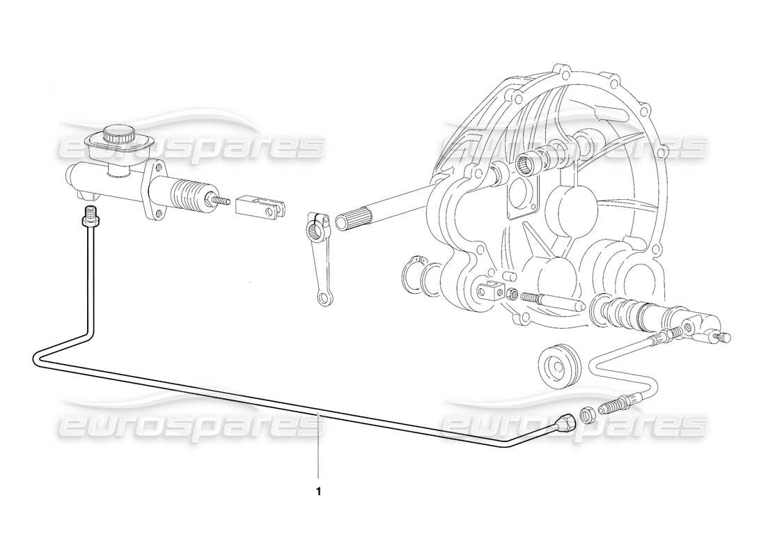 lamborghini diablo vt (1994) clutch control lever (valid for rh d. version - april 1994) part diagram