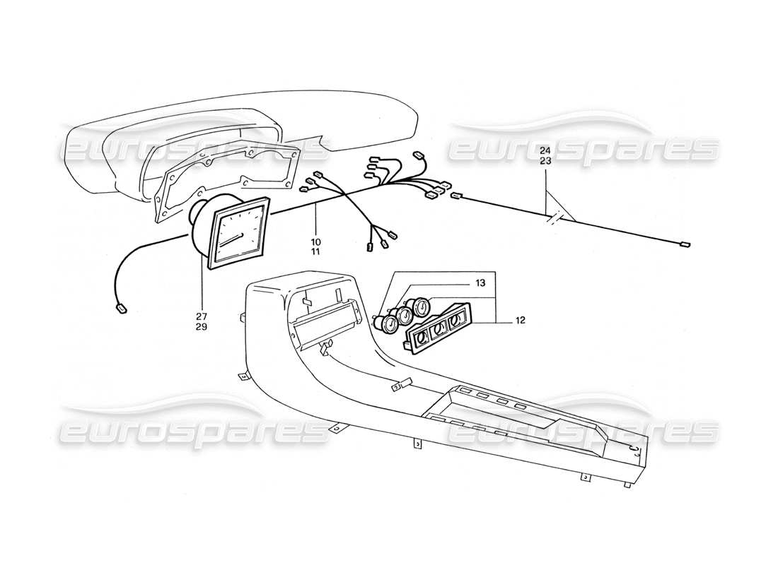 ferrari 412 (coachwork) centre console (switzerland) part diagram