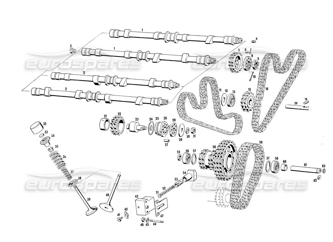 maserati ghibli 4.7 / 4.9 timing part diagram