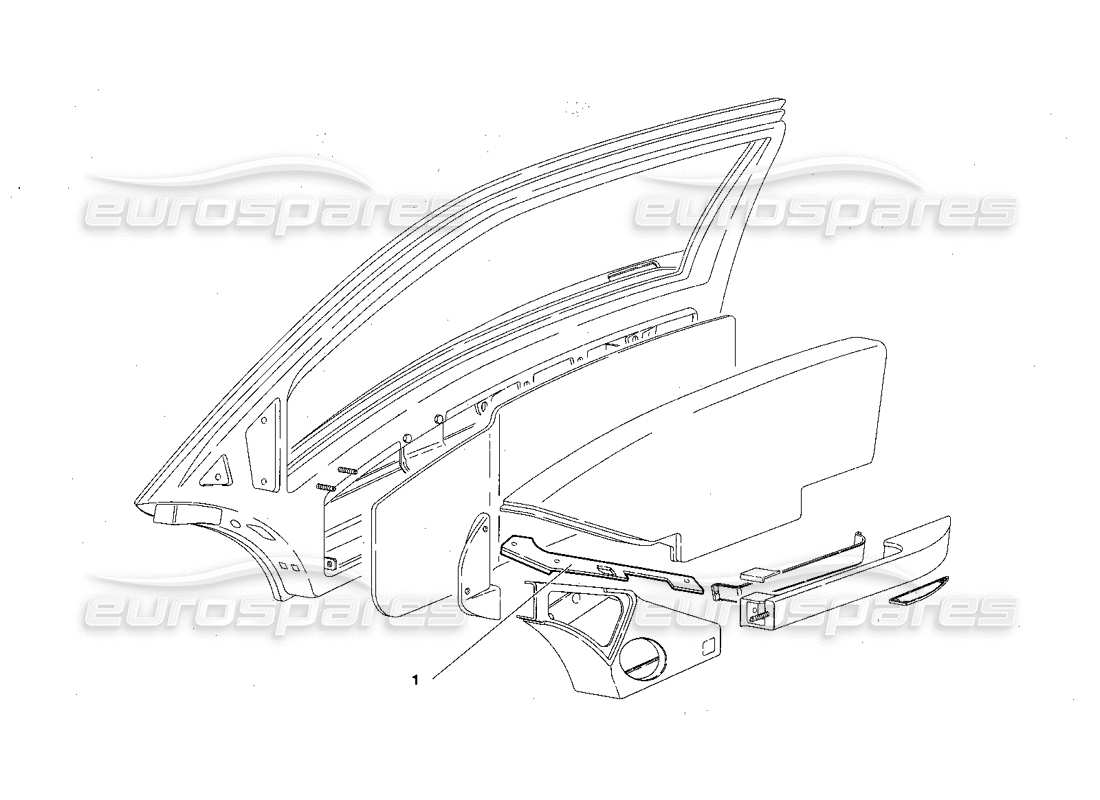 lamborghini diablo vt (1994) doors (valid for rh d. version - april 1994) part diagram